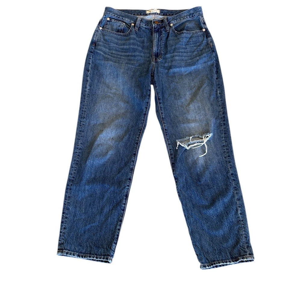 Madewell The Slouchy Boyjean Destroyed Blue Jeans Size 29